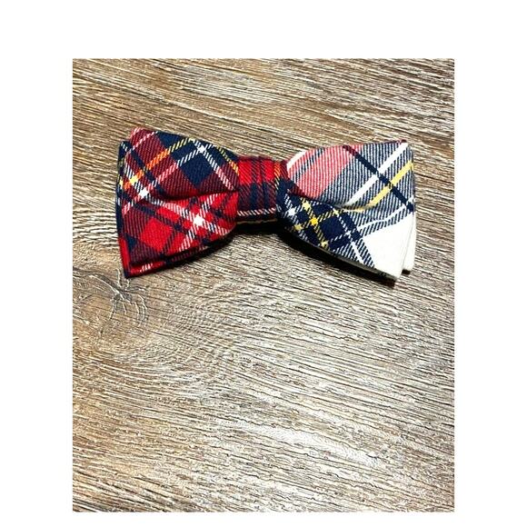 Clip-On BowTie Suspenders Set‎ Plaid Corduroy -Blue-Boys Holiday Christmas - Picture 4 of 6